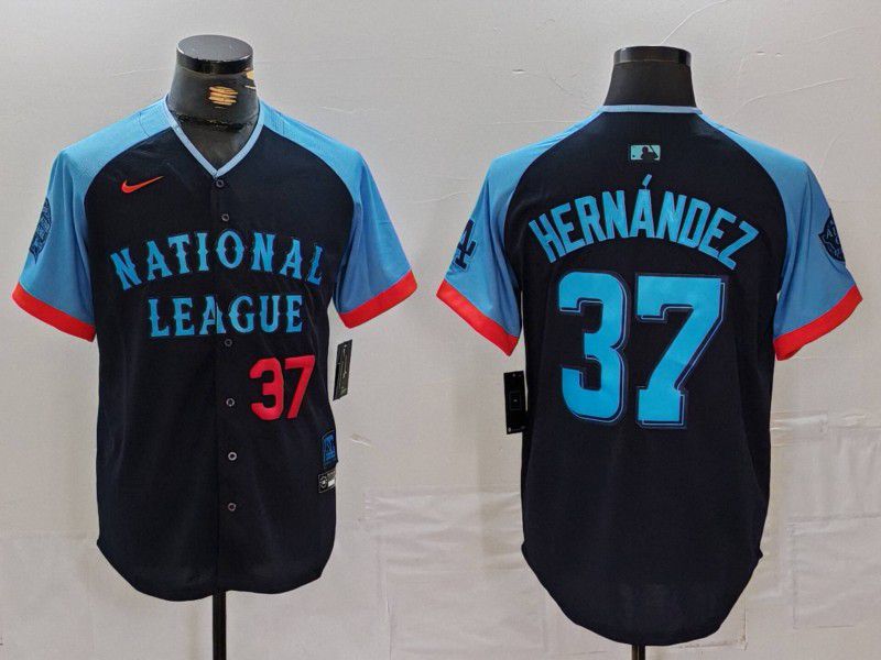 Men Los Angeles Dodgers #37 Hernandez Blue All star 2024 Nike MLB Jersey style 7261->los angeles dodgers->MLB Jersey